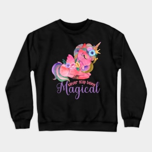 Cute magical unicorn shirt Crewneck Sweatshirt